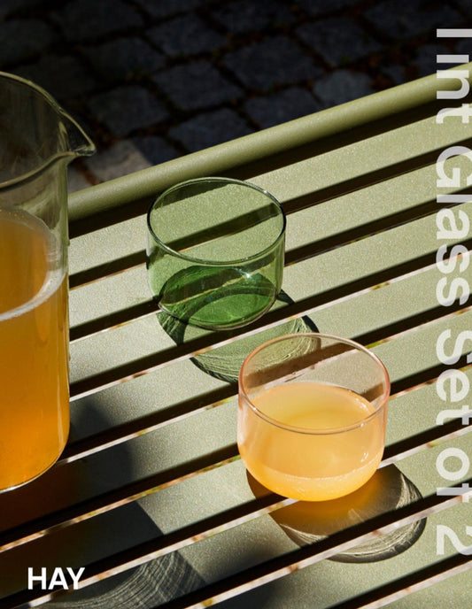 Start your day with a burst of color and style using the Hay Candy Glass Cups from ARCHIVE's artisanal kitchenware collection. Sip your morning coffee or tea in these vibrant cups and let the cheerful hues brighten up your morning routine.